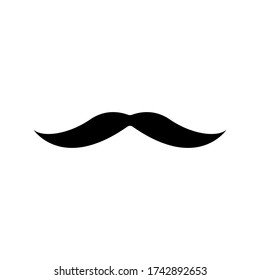 Mustache icon vector on white background