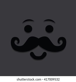 mustache icon vector picture image graphic drawing