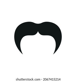 Mustache icon vector set. Men illustration sign collection. Barber symbol or logo.
