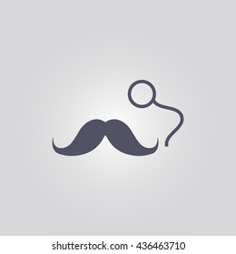 mustache icon. vector. sign