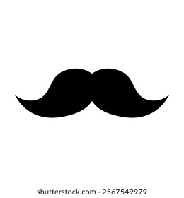 Mustache icon. Mustache vector silhouette