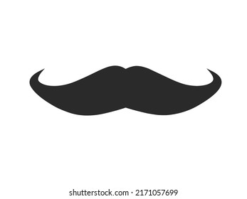 mustache icon vector with simple design