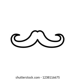 mustache icon vector template