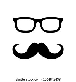 Mustache icon vector template