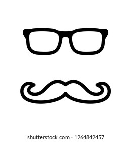 Mustache icon vector template