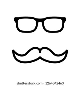 Mustache icon vector template