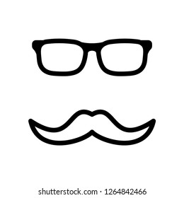 Mustache icon vector template