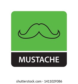 Mustache icon for web and mobile