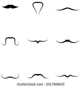 mustache icons set