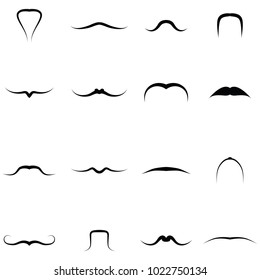 mustache icons set