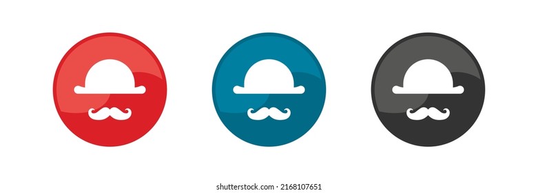 Mustache icons set. Vector illustration.