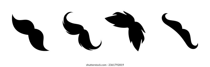 Iconos de bigote. Iconos de bigote vectorial. Los hombres tienen bigotes. EPS 10