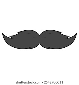 vetor isolado desenhado à mão da ilustração do bigode