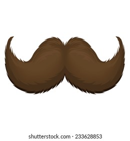 Mustache isolated on white
