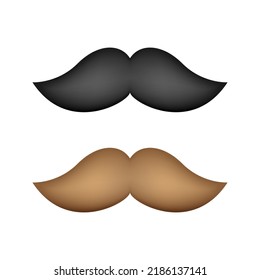 Mustache isolated on white background