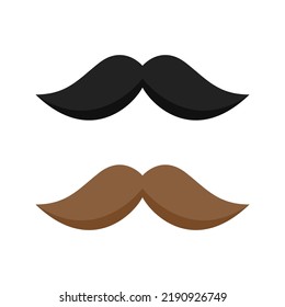 Mustache isolated on white background