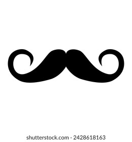 Mustache line icon. Beard, hair, razor, nose, face, man, sideburns, shaving, hair, stubble, pipe. Vector line icon for business and advertising