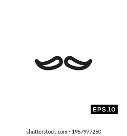 Mustache line icon vector. Daddy icon or logo symbol vector