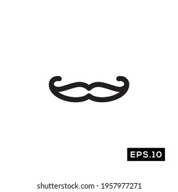 Mustache line icon vector. Daddy icon or logo symbol vector