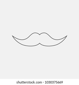 mustache line icon vector illustration. moustache line icon vector.