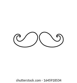 Mustache line icon vector illustration