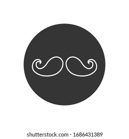 Mustache line icon vector illustration