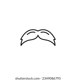 Mustache line icon vector illustration