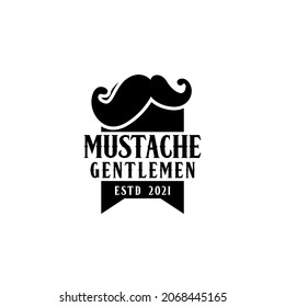 Mustache Logo Concept Vector. Hairstylist Logo For Mustache Style And Fashion