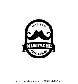 Mustache Logo Concept Vector. Hairstylist Logo For Mustache Style And Fashion