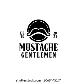 Mustache Logo Concept Vector. Hairstylist Logo For Mustache Style And Fashion