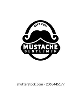 Mustache logo concept vector. Hairstylist logo for mustache style and fashion