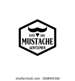 Mustache Logo Concept Vector. Hairstylist Logo For Mustache Style And Fashion