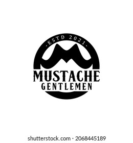 Mustache logo concept vector. Hairstylist logo for mustache style and fashion