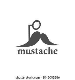 Mustache Logo Design Stock Vector (Royalty Free) 1045005286 | Shutterstock