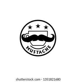 Mustache Logo Design Stock Vector (Royalty Free) 1351821680 | Shutterstock