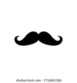 Mustache logo icon vector illustration.