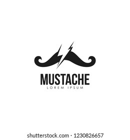 Mustache Logo Vector