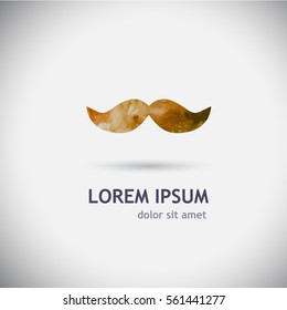 mustache logo. Vector.