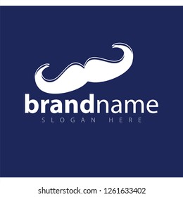 mustache logo vector template