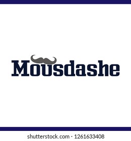 mustache logo vector template