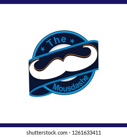 mustache logo vector template