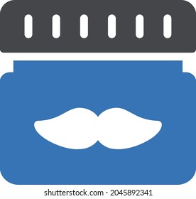 mustache lotion vector glyph colour icon