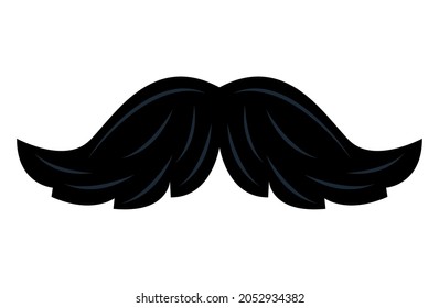 mustache male silhouette isolated icon