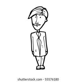 caricatura del hombre bigote