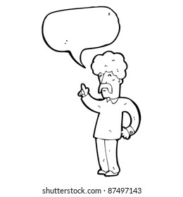 mustache man talking