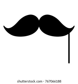 Mustache mask isolated on white background, Vector illustration