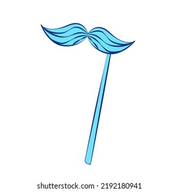 Mustache mask on a stick , holiday, for decorating postcards