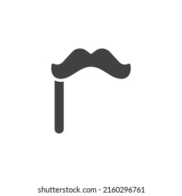Mustache mask vector icon. filled flat sign for mobile concept and web design. Party mustache glyph icon. Symbol, logo illustration. Vector graphics
