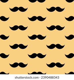 Mustache, moustache seamless pattern. Abstract background. Suitable for design, textile, wrapping paper, covers etc. EPS 10 vector illustration.