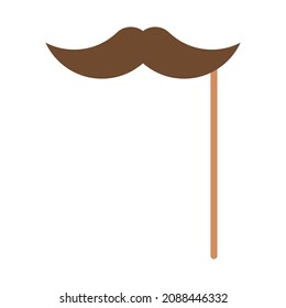 mustache on stick clip art vector illustration